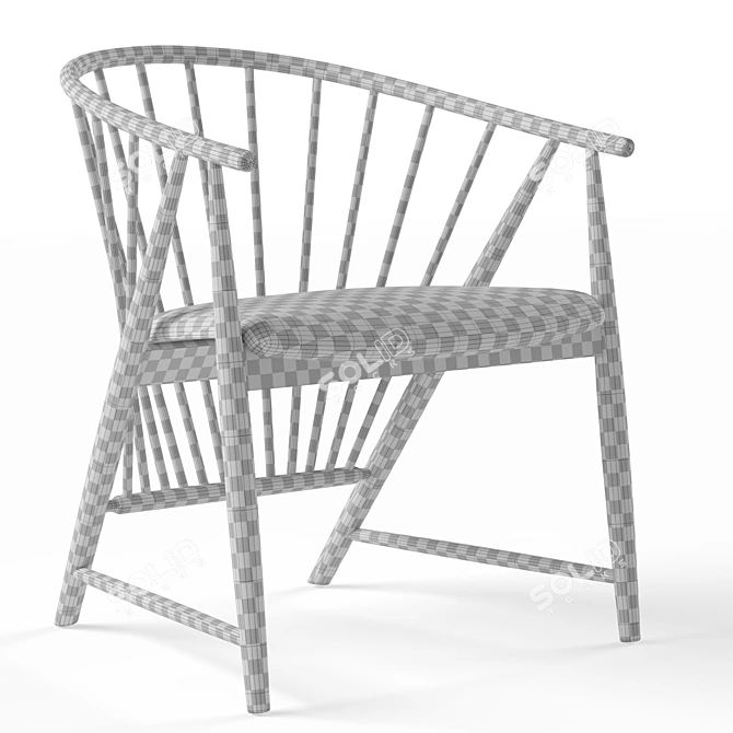 Sleek Gemla Armchair: Stylish and Comfortable 3D model image 4