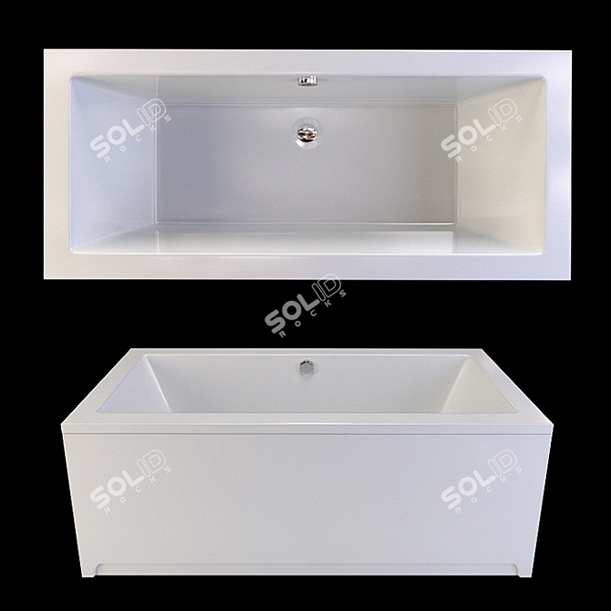 Riho Lusso Acrylic Bathtub 3D model image 1