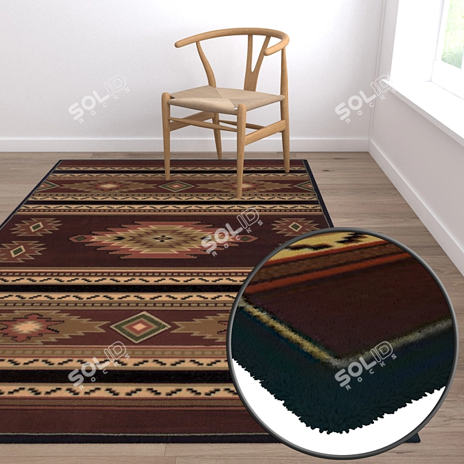 High-Quality Carpet Set - Variety of Textures 3D model image 5