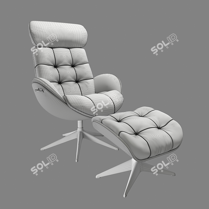 FlexLux Chester Chair: Stylish Comfort for Your Home 3D model image 2