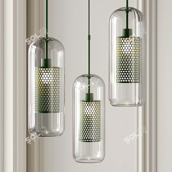 Stylish Catch Trio Matcha Pendant 3D model image 1