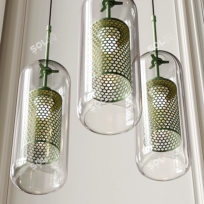 Stylish Catch Trio Matcha Pendant 3D model image 2