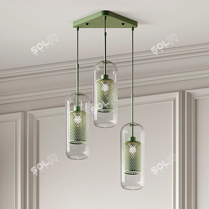 Stylish Catch Trio Matcha Pendant 3D model image 3