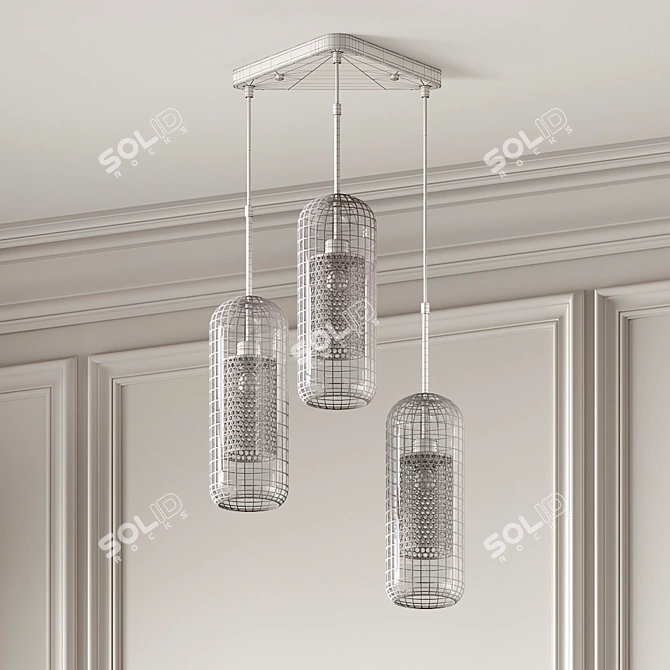 Stylish Catch Trio Matcha Pendant 3D model image 4