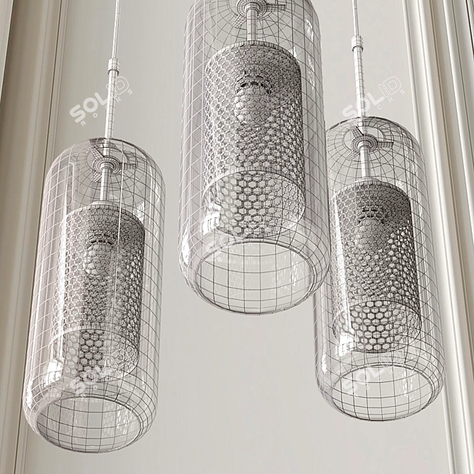 Stylish Catch Trio Matcha Pendant 3D model image 5