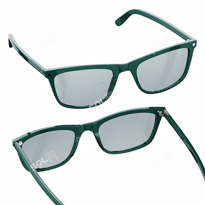 Stylish Shades: Sunglasses 02 3D model image 2