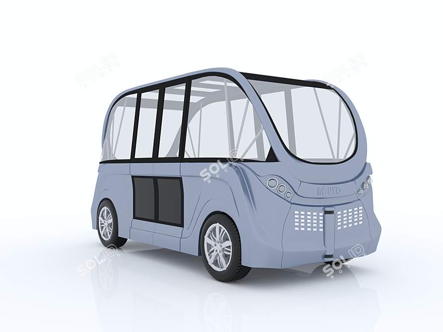 Navya Autonomous Shuttle Bus 3D model image 1