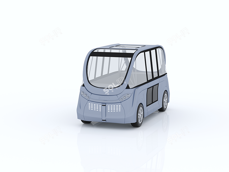 Navya Autonomous Shuttle Bus 3D model image 3