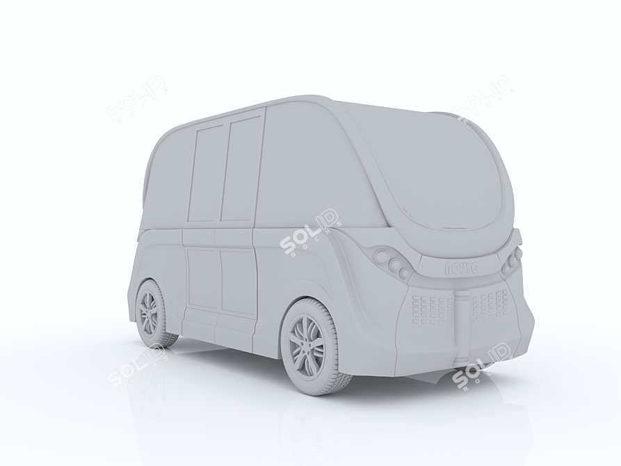 Navya Autonomous Shuttle Bus 3D model image 4