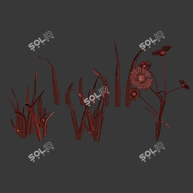 Corona Grass Set: Realistic 3D Vegetation 3D model image 2