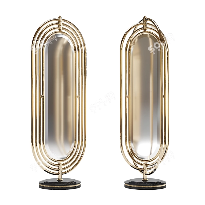 Luxury Colosseum Floor Mirror 3D model image 1
