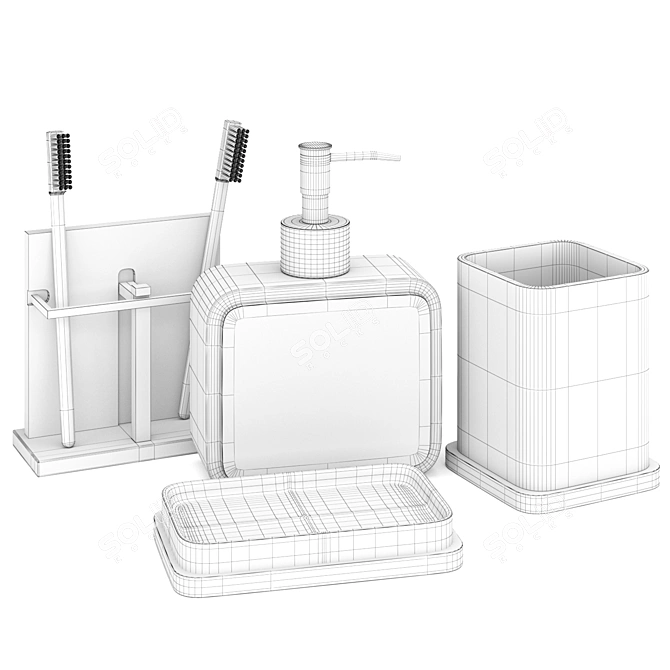 Stylish Bathroom Decor 3D model image 2