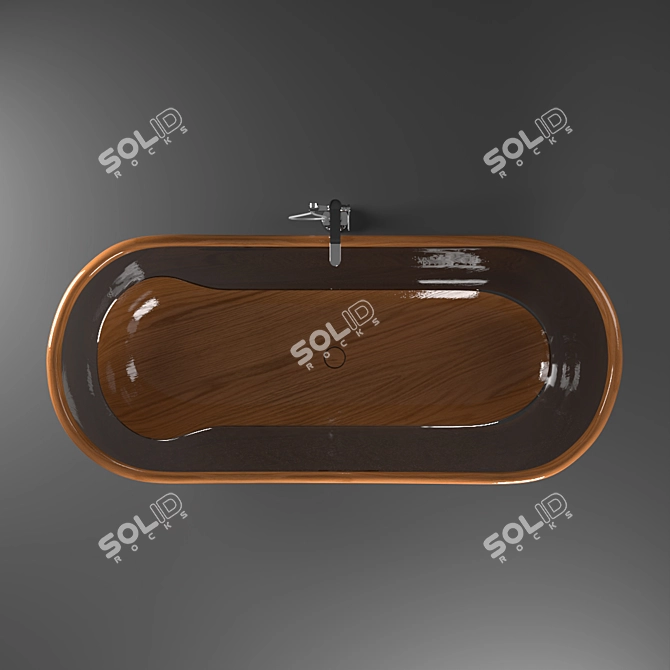 GlassWood Bathroom - Stylish and Durable 3D model image 4