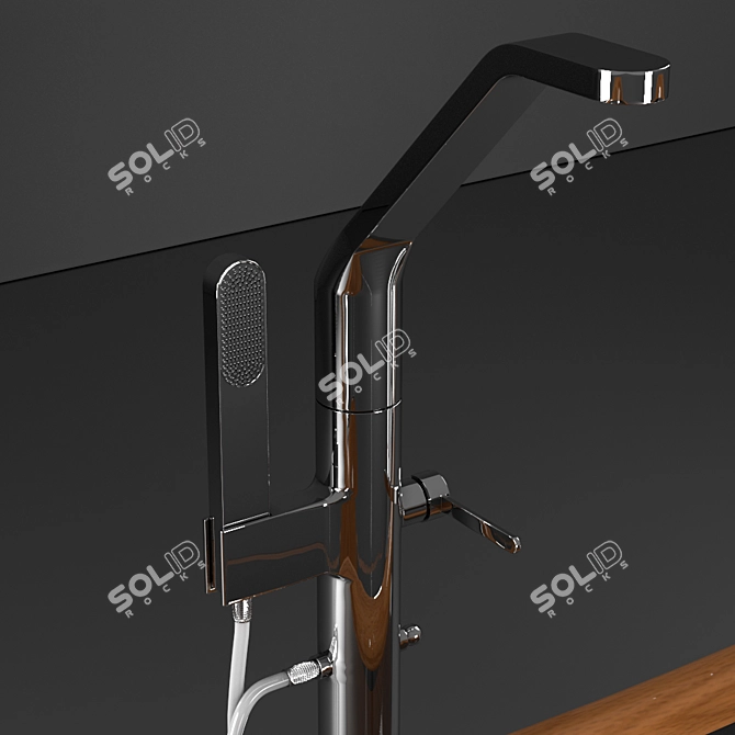 GlassWood Bathroom - Stylish and Durable 3D model image 5
