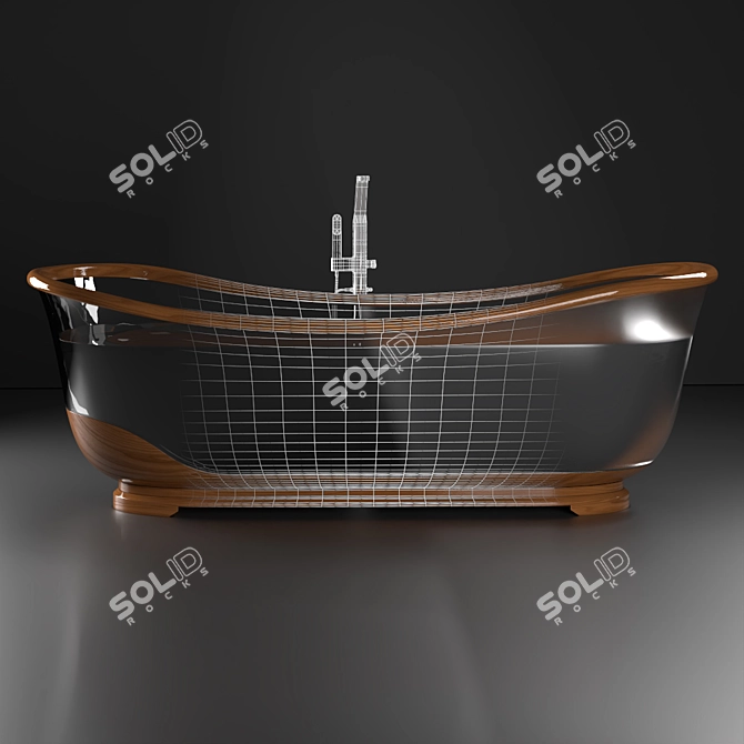 GlassWood Bathroom - Stylish and Durable 3D model image 6