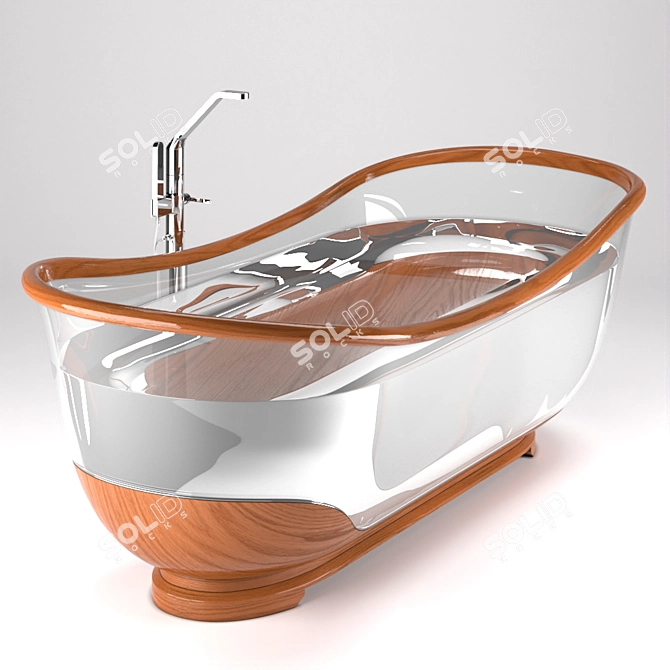 GlassWood Bathroom - Stylish and Durable 3D model image 12