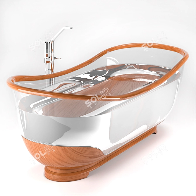 GlassWood Bathroom - Stylish and Durable 3D model image 16