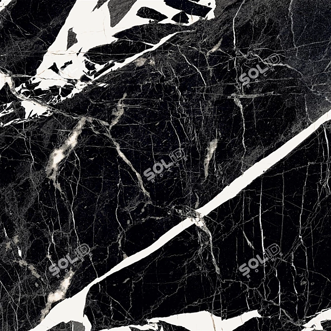 Moonlight Black Marble Set 3D model image 2