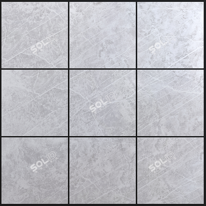 Marble Gray: High-Definition Multi-Texture Set 3D model image 1