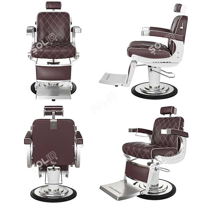 Belmont Apollo 2: Classic Barbershop Armchair 3D model image 2