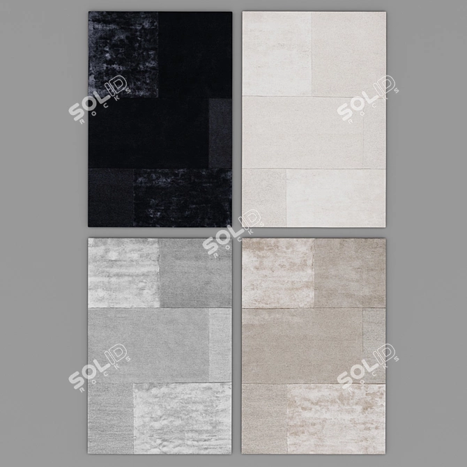 Tate Rug: Modern Tonal Textures 3D model image 3