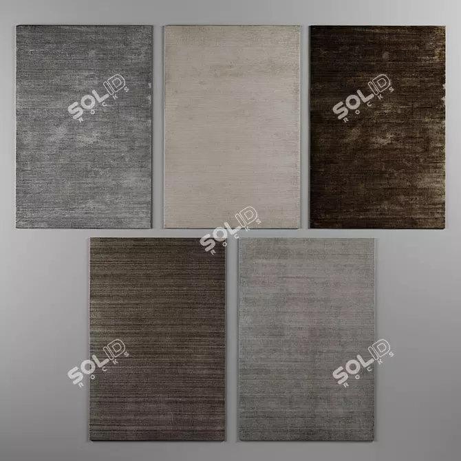 Sleek Contemporary Bellagio Rug - LuxDeco 3D model image 1