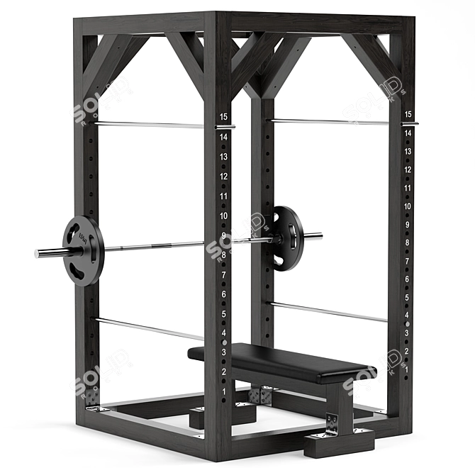 Ultimate Fitness Gym Equipment 3D model image 1