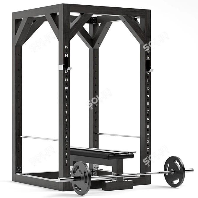 Ultimate Fitness Gym Equipment 3D model image 4