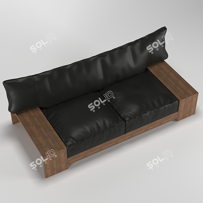 Japanese Inspired Kiza Sofa 3D model image 2