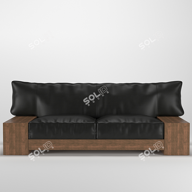 Japanese Inspired Kiza Sofa 3D model image 3