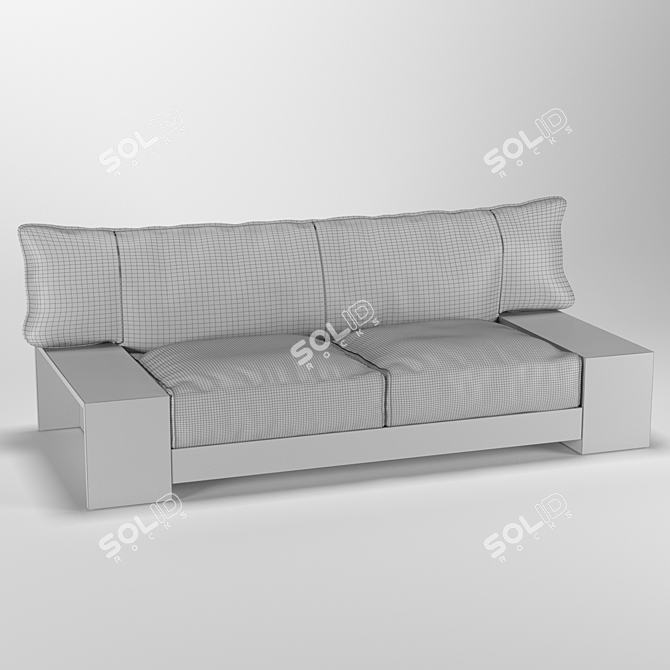 Japanese Inspired Kiza Sofa 3D model image 4