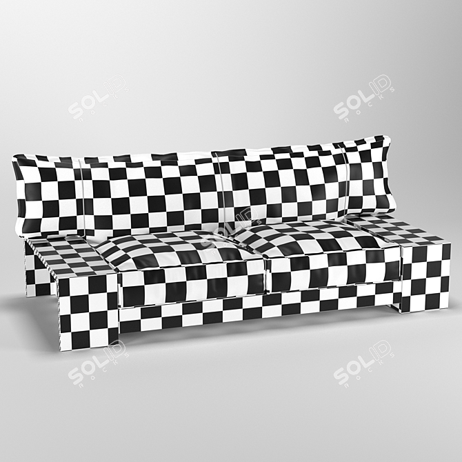 Japanese Inspired Kiza Sofa 3D model image 5