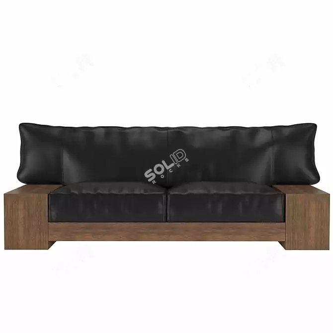 Japanese Inspired Kiza Sofa 3D model image 8