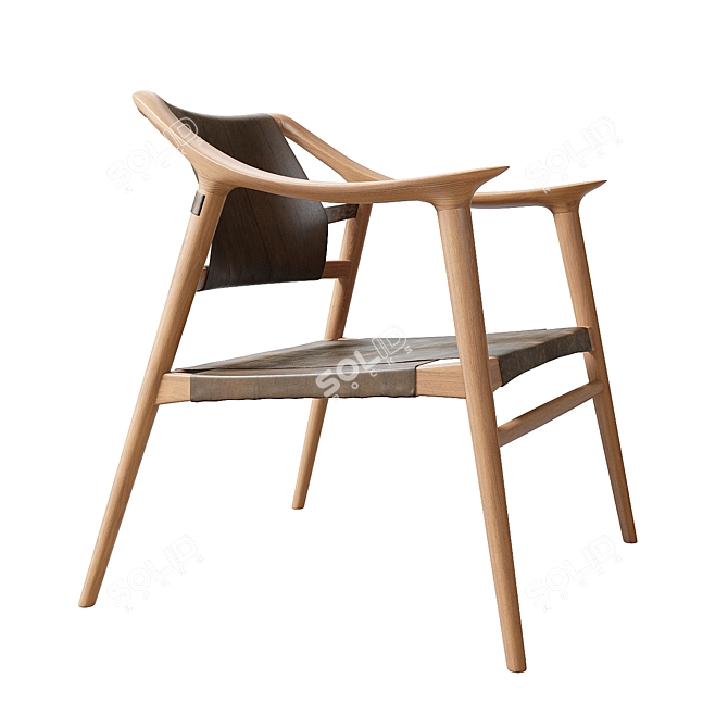 Title: Vintage Bambi Lounge Chair 3D model image 2