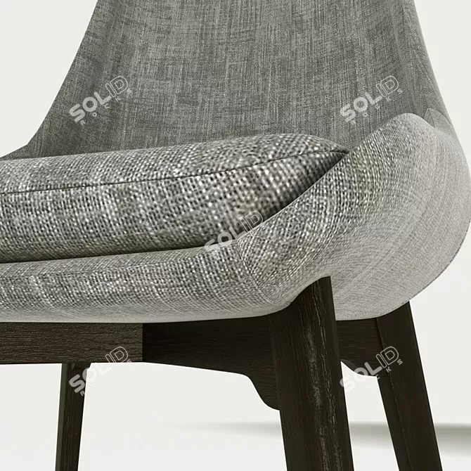 Sleek Ergonomic Chair: Linear 3D model image 3