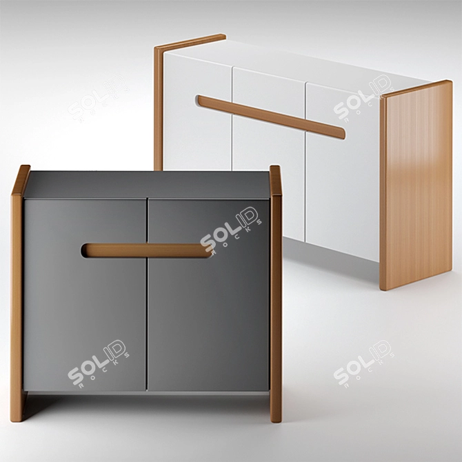 Elegant Bella Buffet: Beautiful and Functional 3D model image 3