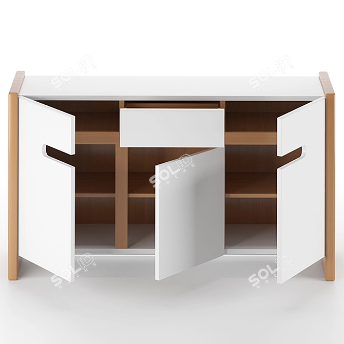 Elegant Bella Buffet: Beautiful and Functional 3D model image 4