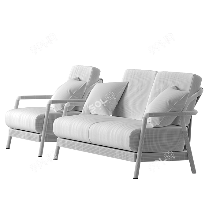 Alison Flexform Outdoor Sofa 3D model image 4