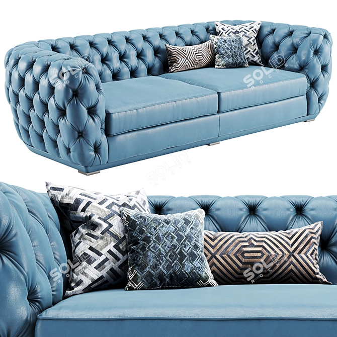 Regal Chesterfield Sofa 3D model image 1