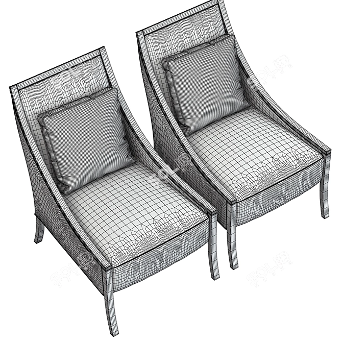 Luxury Line Caracole Chair 3D model image 4