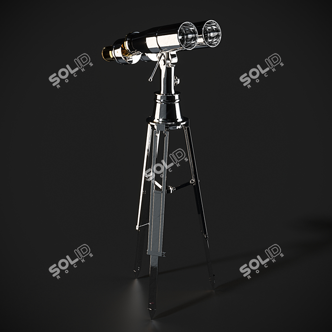 Vintage Naval Binoculars 3D model image 1