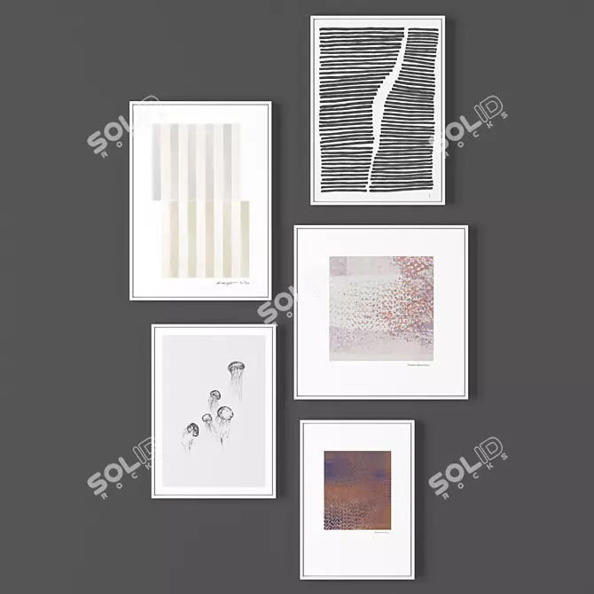 Elegant Collection of 5 Frames 3D model image 1