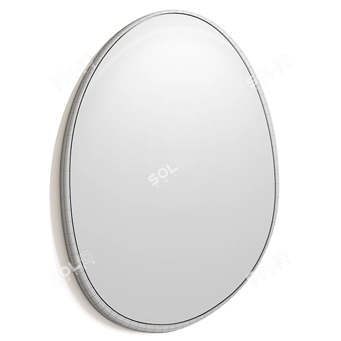 Elegant Elliptical Mirror 3D model image 4