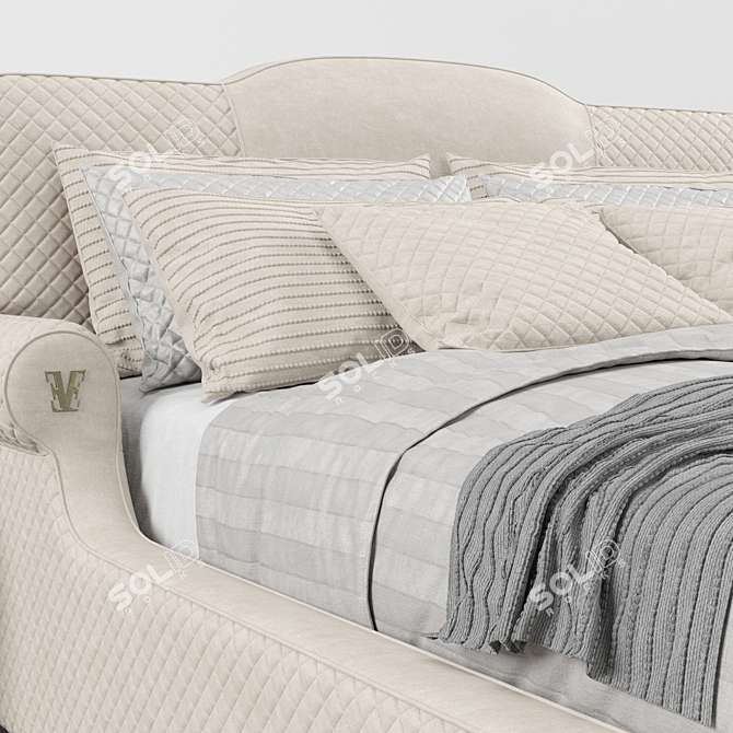 Vision Palladium Bed: Unparalleled Comfort and Style 3D model image 4