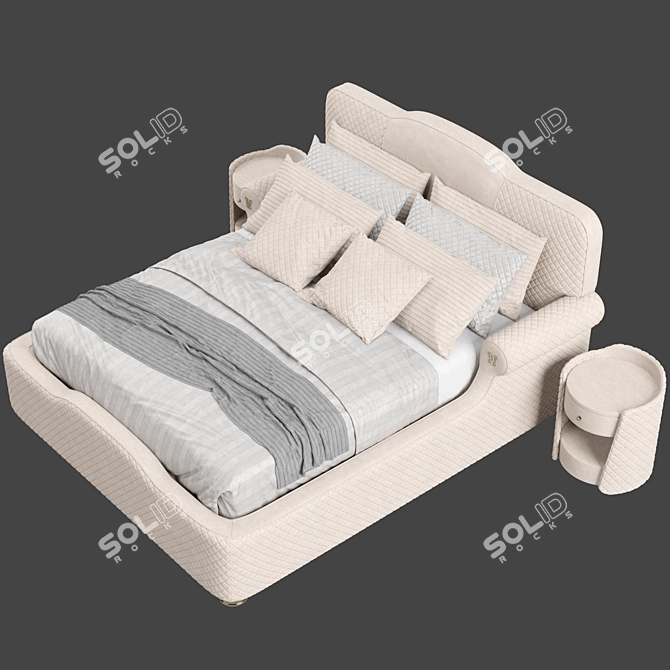 Vision Palladium Bed: Unparalleled Comfort and Style 3D model image 9