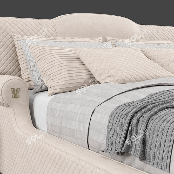Vision Palladium Bed: Unparalleled Comfort and Style 3D model image 10
