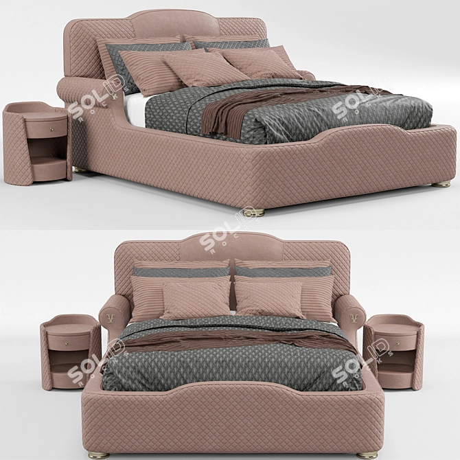 Luxury Vision Palladium Bed 3D model image 1