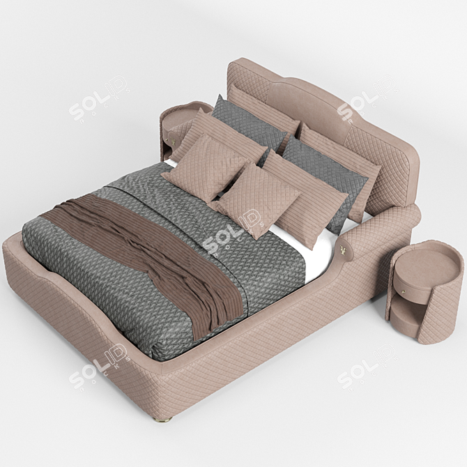 Luxury Vision Palladium Bed 3D model image 3