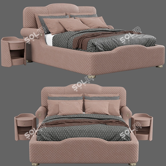 Luxury Vision Palladium Bed 3D model image 6