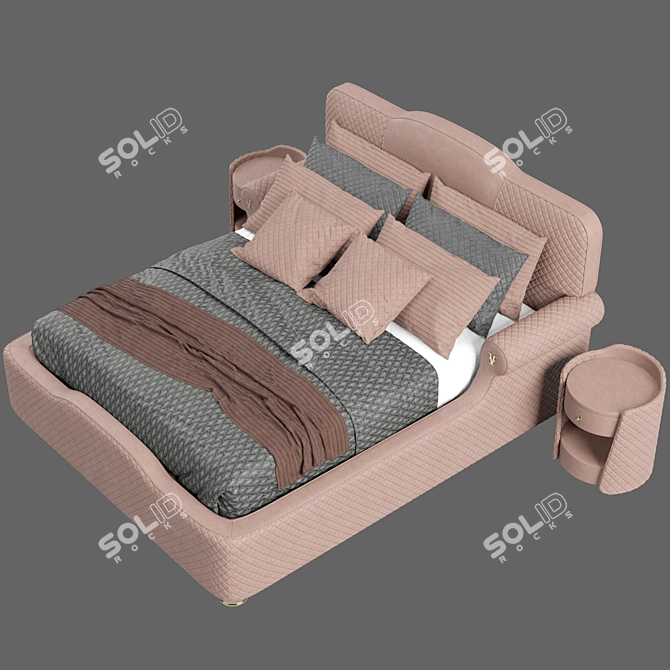 Luxury Vision Palladium Bed 3D model image 8